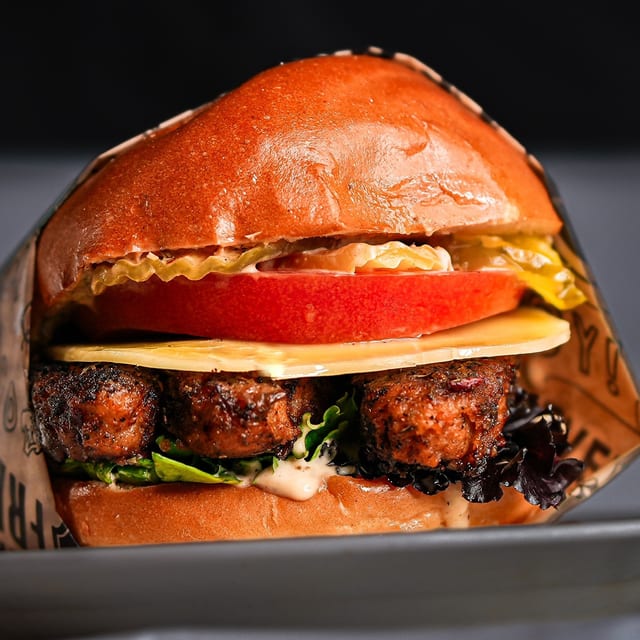 Jerk Chick'n Burger.